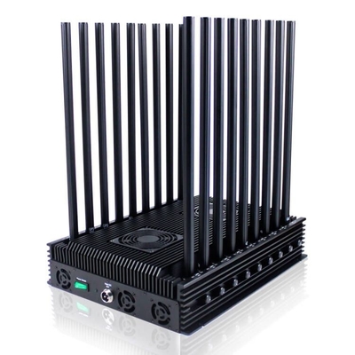 18 Antennas 2G 3G 4G 5G GPS WIFI RF LOJACK Signals Jammer with 6-10W output power per band and 6-7dbi Omni-directional antennas