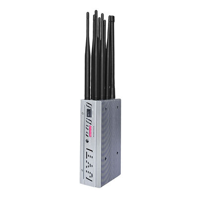 8 Antennas Portable Mobile Phone Signal Jammer with Bigger Hot Sink & Battery Blocks 2G 3G 4G 5G WIFI signals