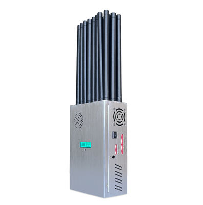 New design 24 antennans portable signal jammer blocking WIFI 6E and mobile phone 2G, 3G, 4G, 5G, GPS, WIFI,  UHF, VHF, RF,LOJACK signals With new longer 2.5dbi gain omni antennas