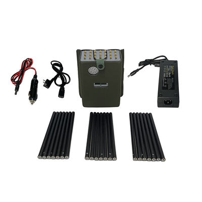 New design 21 antennans portable signal jammer blocking WIFI 6E and mobile phone 2G, 3G, 4G, 5G and GPS, WIFI,  UHF, VHF, RF,LOJACK signals with new longer 2.5dbi gain omni antennas