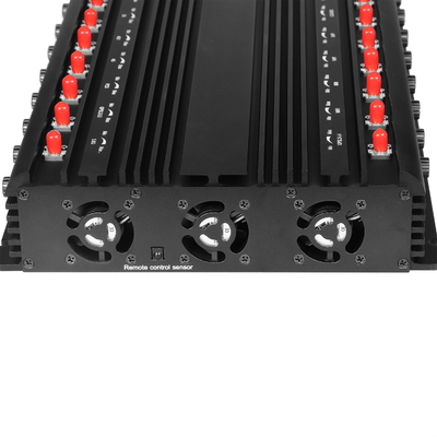 Multifunctional 20 antennas jammer shielding all 2G 3G 4G 5G WIFI GPS RF LOJACK VHF UHF signals with Remote Control