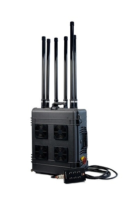 Portable 6 bands Mobile phone signals jammer with up to 500Meters shielding distance and 600W high power