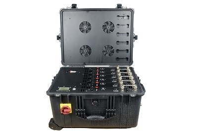 Portable 6 bands Mobile phone signals jammer with up to 500Meters shielding distance and 600W high power