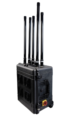 Portable 6 bands Mobile phone signals jammer with up to 500Meters shielding distance and 600W high power