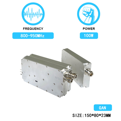 Módulo anti-drones con sistema de interferencia FPV UAV de 100W 800-950MHz con amplificador de potencia RF, GAN y protector de aislamiento