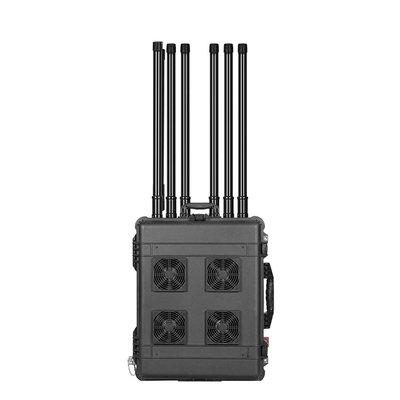 High Power Draw Bar Box 8 canales Drone Jammer de señal con 800W de alta potencia y hasta 3000 metros de distancia de protección Bloques de señales de drones / UAV