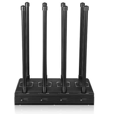 Bloqueador de 8 antenas con sistema de enfriamiento inteligente, bloquea señales 2G, 3G, 4G, 5G, rango de cobertura de hasta 150m